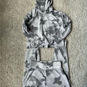 🎆🎇 3for$9 Gray Camouflage Hoodie and Joggers Set